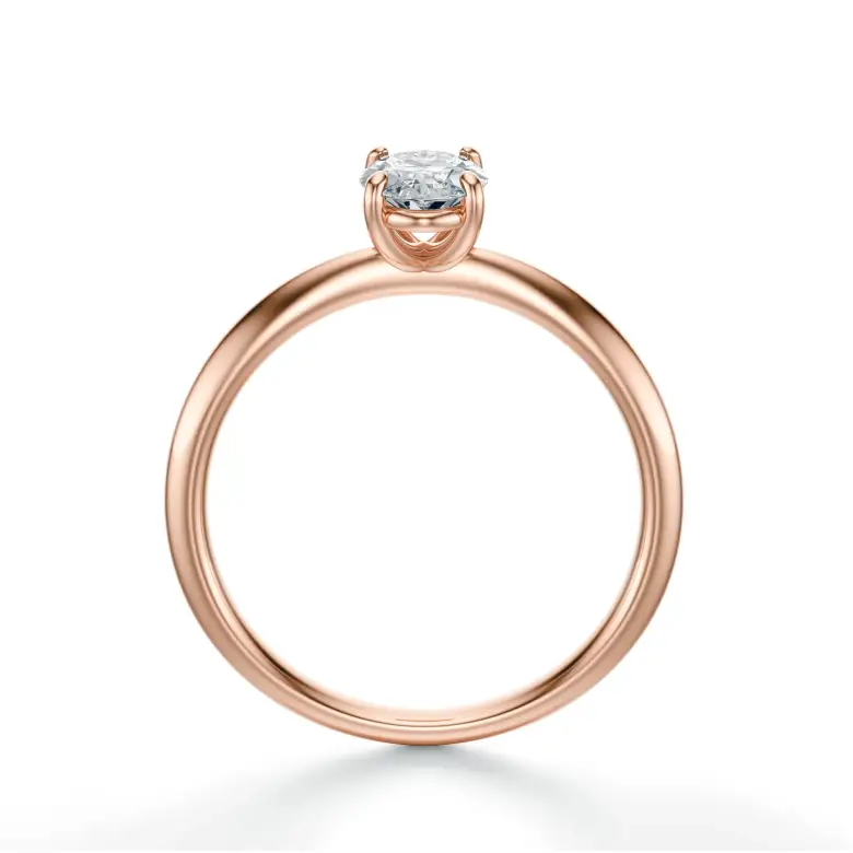 Pierścionek z owalnym diamentem z różowego złota SBPZ_034